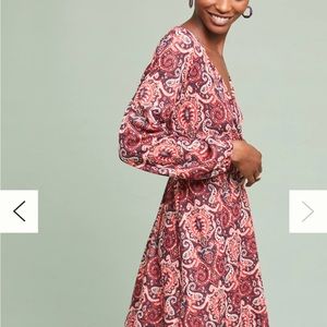 NEW With Tags Anthropologie Maeve Paisley Belted Dress in Size Medium